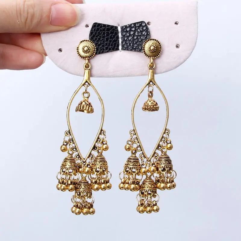 Болливуд Этническая Свадебная Невеста Kundan Jhumka Jhumki индийские bahuбали висячие