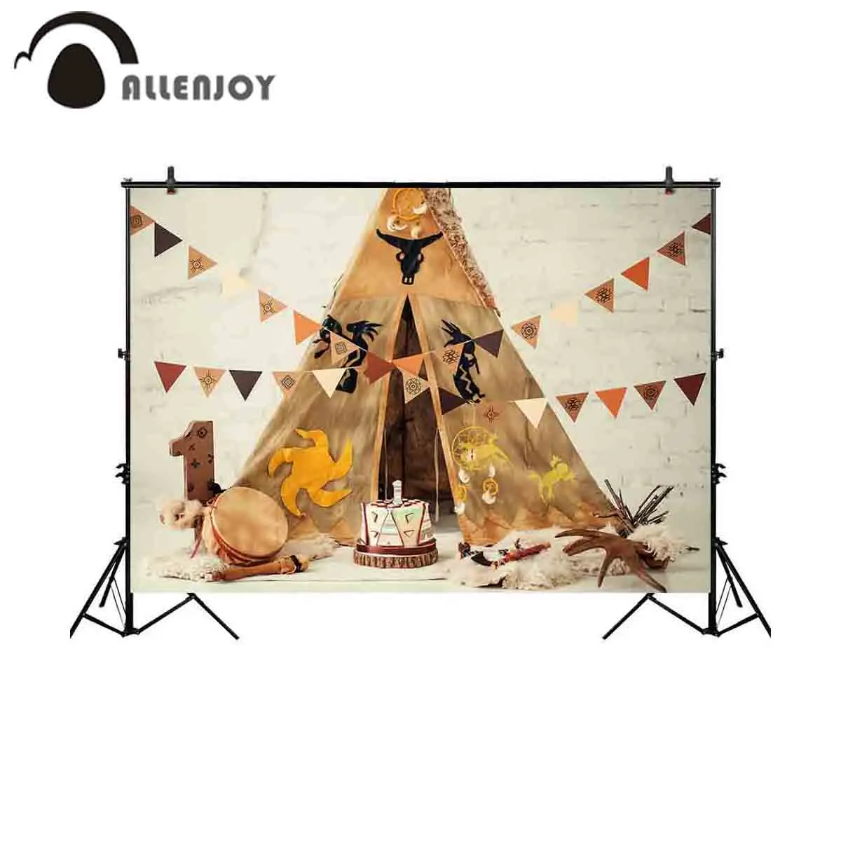Allenjoy фон для фотосъемки wild one tent 1 день рождения торт smash фото портретная