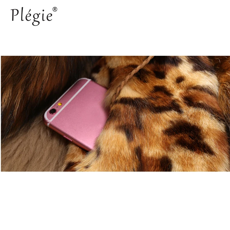 Plegie 6XL размера плюс с изображением леопарда искусственным мехом пальто 2018