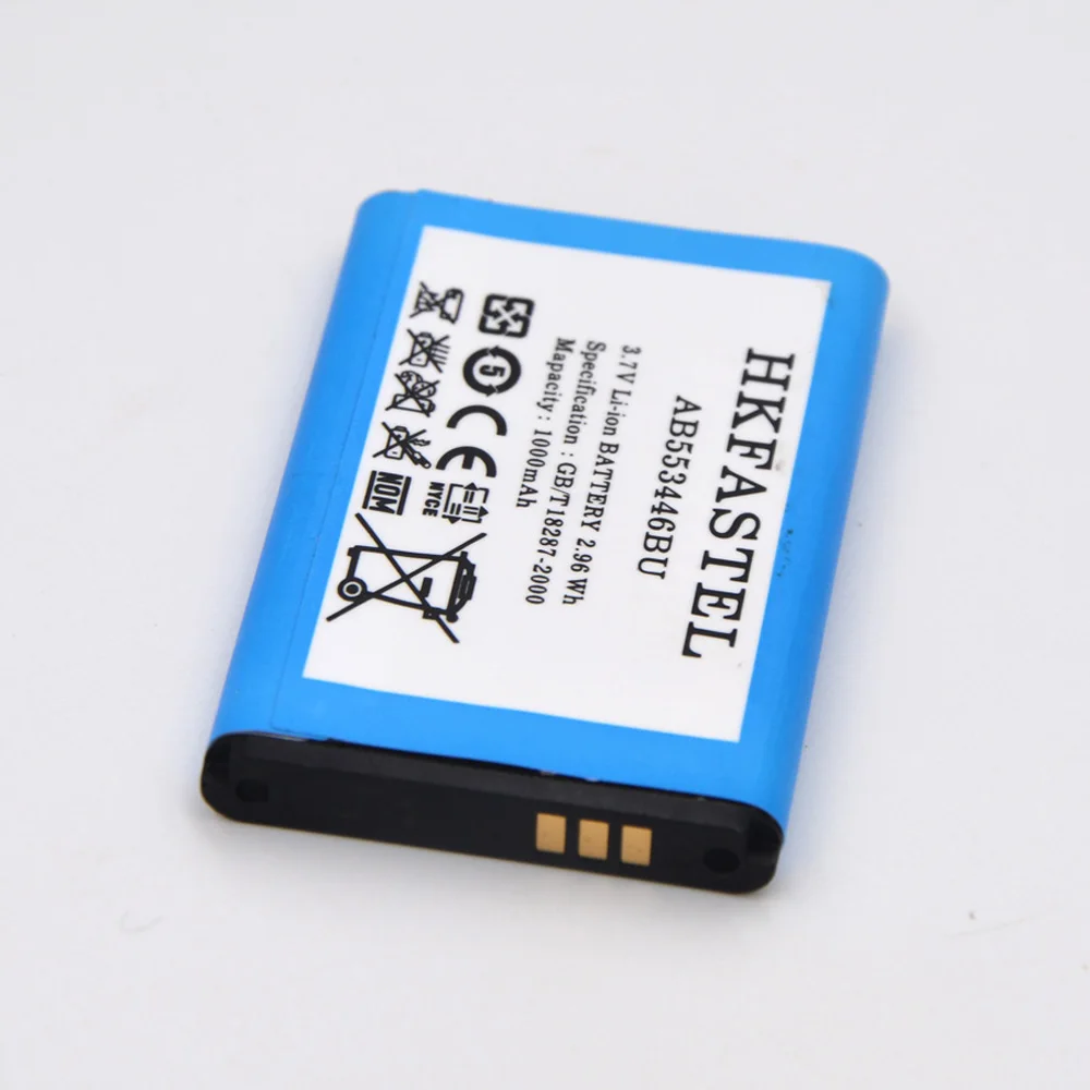 Аккумулятор HKFASTEL AB553446BU для Samsung Xplorer B2100 GT C3300 C5130 C5212 E1110 E1130 E2120 B100 i320|battery for samsung|battery