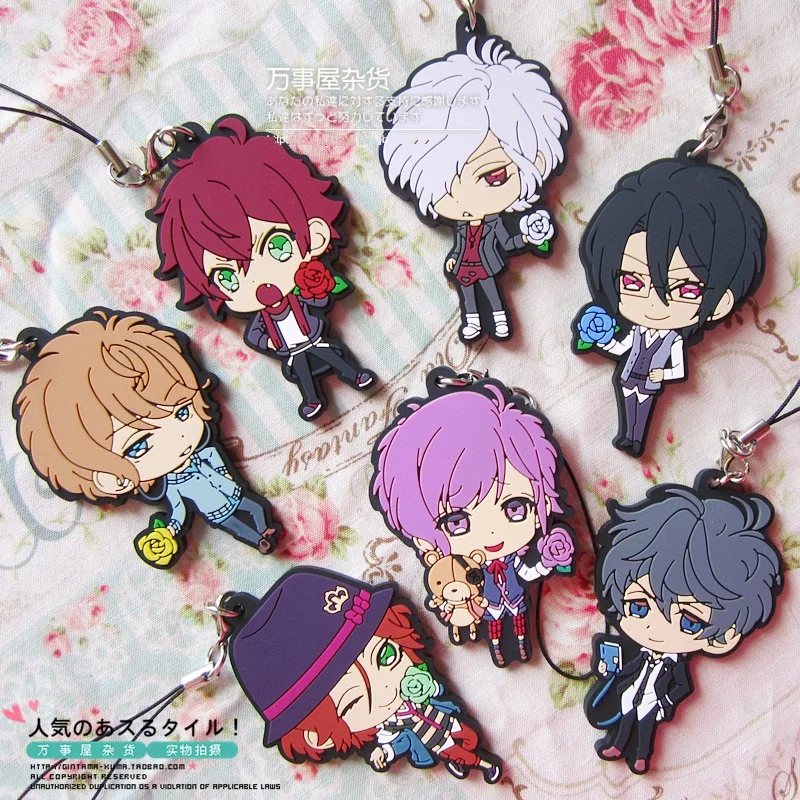 Аниме аято Сакамаки Kanato Laito Shu Reiji Subaru Mukami Ruki ROSE VER. Резиновый брелок | Украшения и