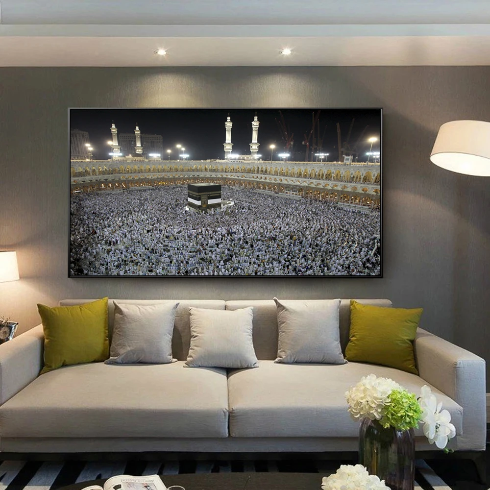 Великая мечеть Мекки настенные плакаты для домашнего декора мусульманская