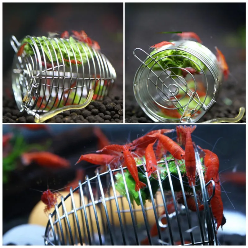 Прочная аквариумная креветка маленькая кормушка для наживки корзина из