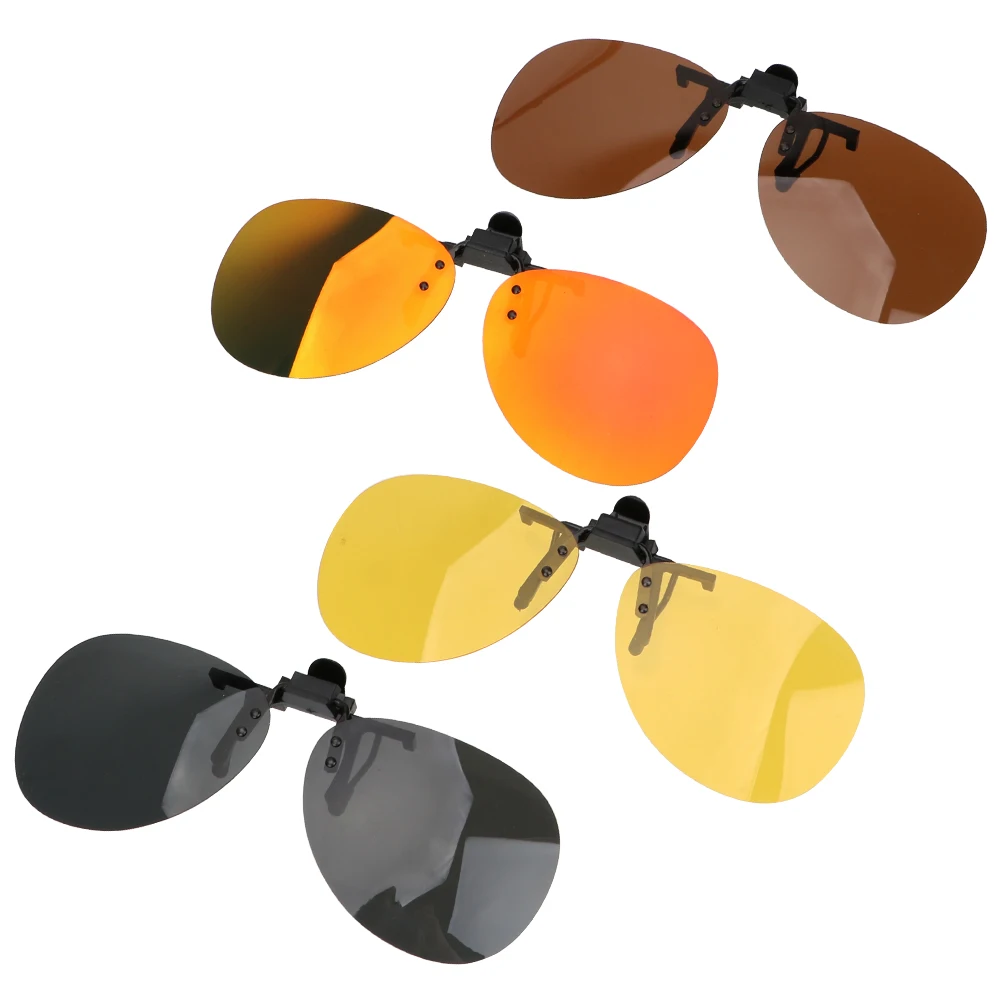 Driver Goggles Clip On Sunglasses Night Vision Lens Anti-UVA UVB Car Driving Polarized Sun Glasses For Men Women
