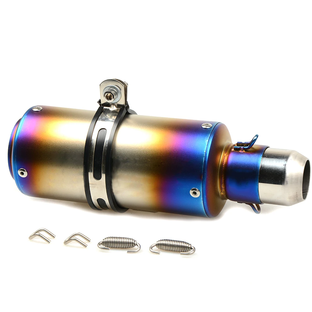 Universal 36-51MM 61MM Motorcycle Exhaust Pipe With Muffler Moto Bike Pot Escape For yamaha aerox kawasaki z650 Ninja bmw s1000r |