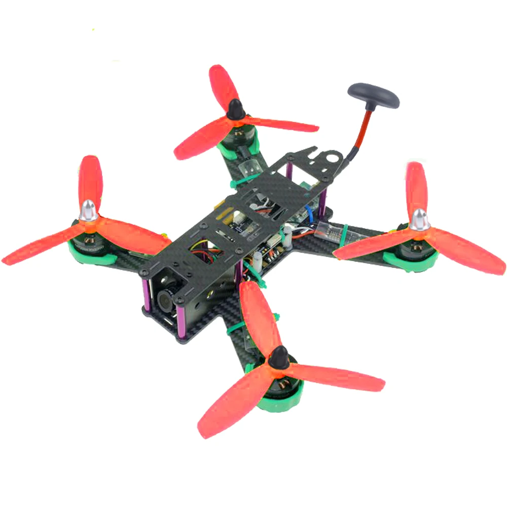 210 мм 3 К углерода Волокно qav210 RTF FPV системы Racing Drone Quadcopter с Компасы барометр Функция