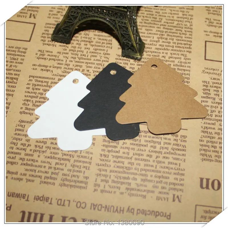 Крафт бумаги Бумага этикетка 100pcs DIY пустая бирка закладки подарочная упаковка