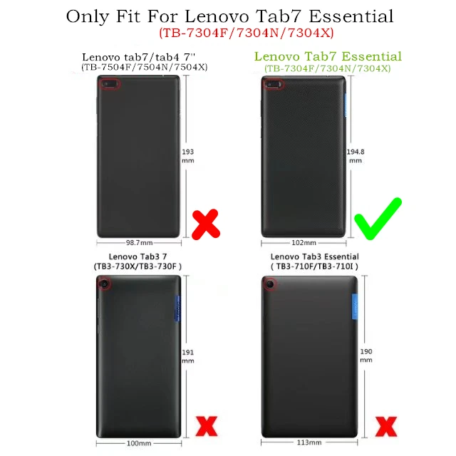 Чехол из искусственной кожи для Lenovo Tab 7 Essential TB 7304 чехол книжка дюймов (2017 выпуск) 4