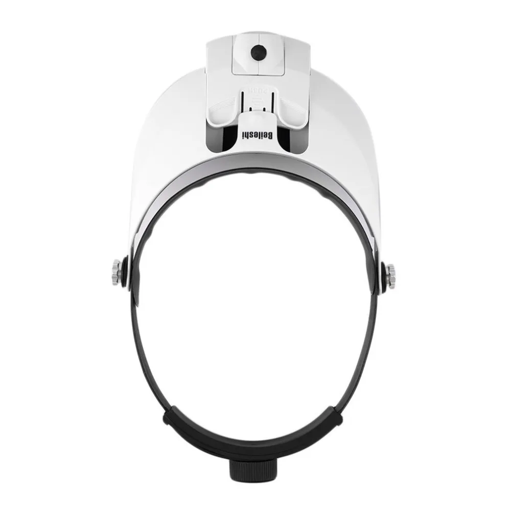 

Hot 2 LED Headband Glasses Illuminated Magnifier Loupe Single/Bi-plate 11 Magnifications 5 lens New