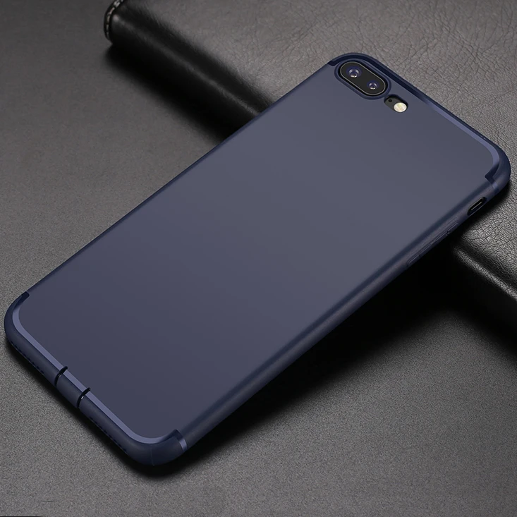 Ультра тонкий мягкий силиконовый чехол из ТПУ для iPhone 7 6 6S Plus 5 5S 5SE 360 Полный чехол матовый черный силиконовый чехол для мобильного телефона s