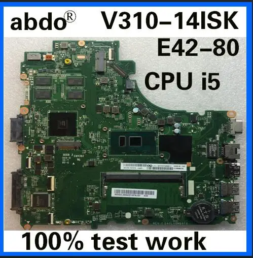 Abdo DA0LV6MB6F0 материнская плата для lenovo E42-80 V310-14ISK V310-14IKB ноутбук материнская плата Процессор i5 6200U DDR4 4G Оперативная память тест РА