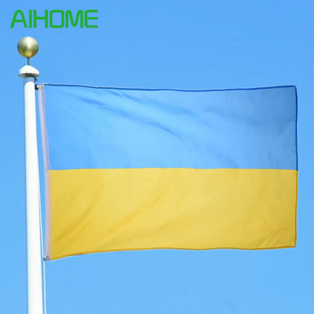 Горячая Распродажа 1 шт. 90x150 см украшенный флагом Украины баннер из полиэстера со