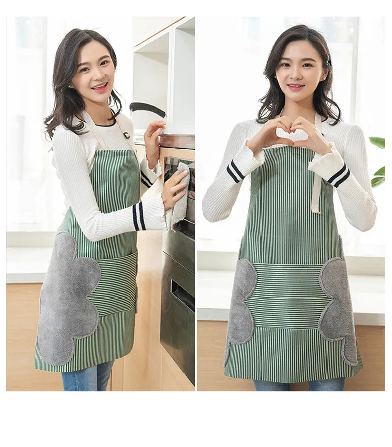 1 шт. Кухонный Фартук из ткани Оксфорд с бархатом для выпечки фартук женщин