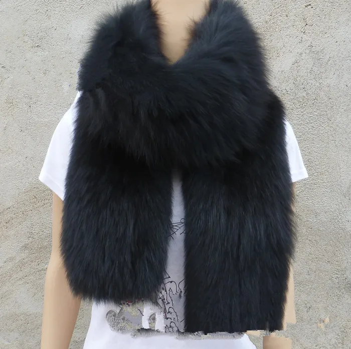 Шарф из натурального Лисьего меха большие женские меховые шарфы вязаные белого