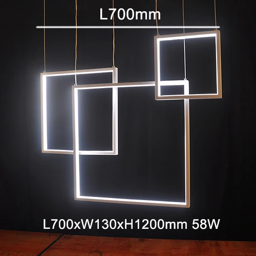 L700xW130xH1200mm DIY минимализм висит современные светодиодные Подвесные светильники для столовой Гостиная подвесной светильник suspendu подвесной светильник led светильники - Цвет корпуса: L700xW130xH1200mm