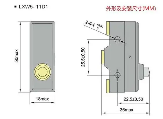 Концевой выключатель LXW5-11D1 с короткой пружиной поршневой винтовой клеммой 15а
