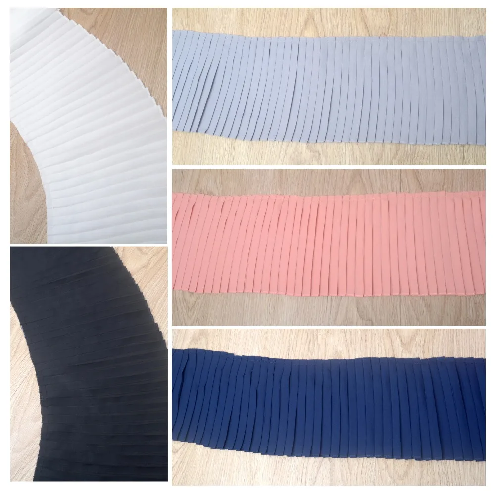 

Плиссированные кружевные аксессуары для женской одежды, юбки, боковые рукава, украшение, «сделай сам», кружевная ткань с оборками ручной работы