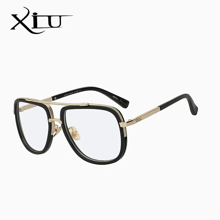 Black w clear lens Брендовые дизайнерские солнцезащитные очки мужские и женские Ретро Винтажные Солнцезащитные очки Большая оправа модные очки высокое качество очки UV400 - Цвет линз: Black w clear lens