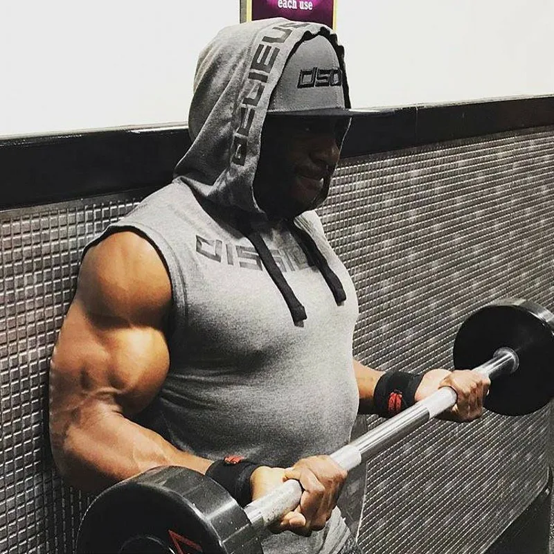 Тренажеры торговой марки muscleguys одежда для фитнеса мужская майка с капюшоном для бодибилдинга Стрингер майка для тренировки майка без рукавов