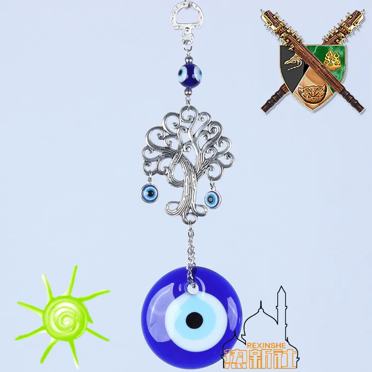 

Турецкие голубые глаза, украшения для дерева желаний, мусульманский мир, кулон сглаза "Jushi eye of the devil