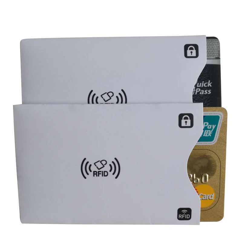 50Pcs/Lot RFID Blocking Sleeve Aluminium Foil Cards Protector Identity Theft Prevention Shielded | Безопасность и защита