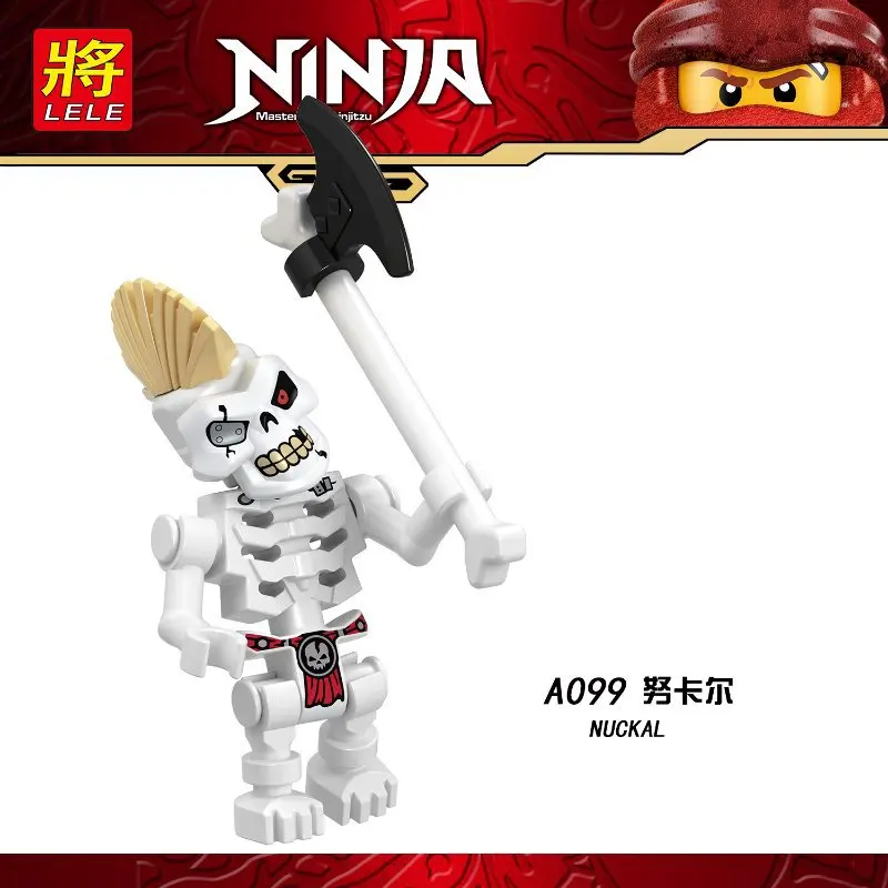 Для Ninja juguetes фигурки Kai, jay, Cole Zane Nya Wu Оверлорд Ллойд Змея с оружием строительные блоки Фигурки игрушки - Цвет: Серебристый