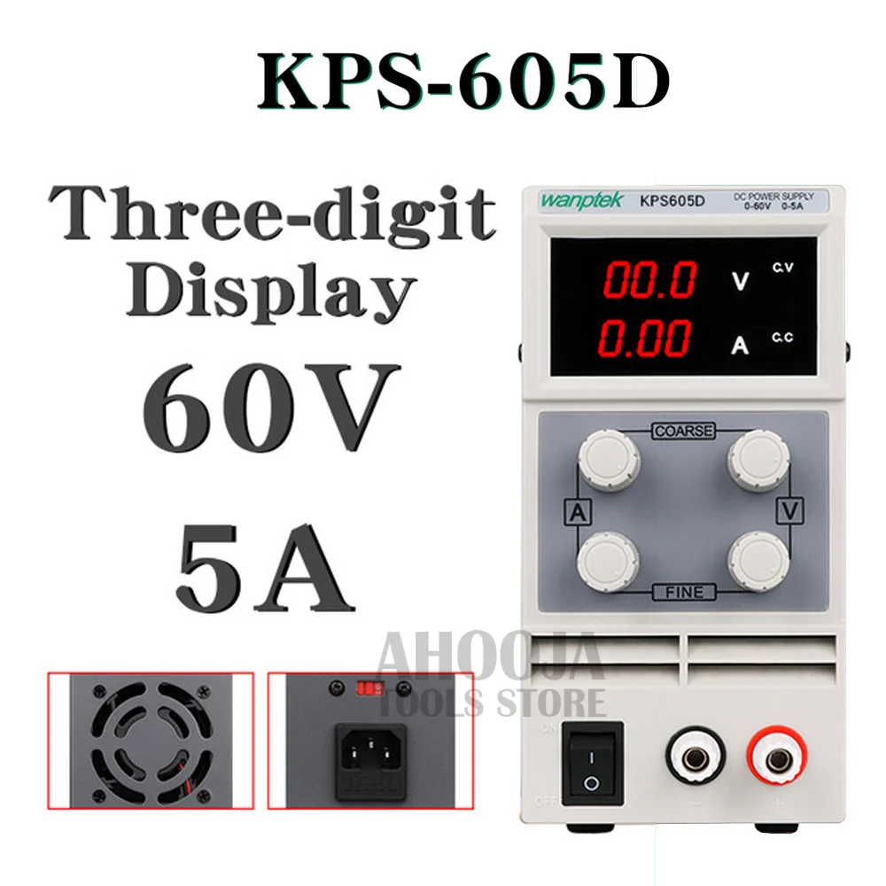 KPS605D KPS1505D Регулируемый Высокоточный двойной светодиодный переключатель питания постоянного тока 15V5A ремонт ноутбука телефон лабораторное тестирование энергоснабжения - Цвет: KPS605D