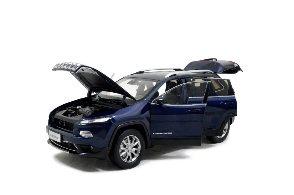 1/18 1:18 1 18 масштаб Jeep Cherokee 2015 синий статическое моделирование Литой Сплав модель
