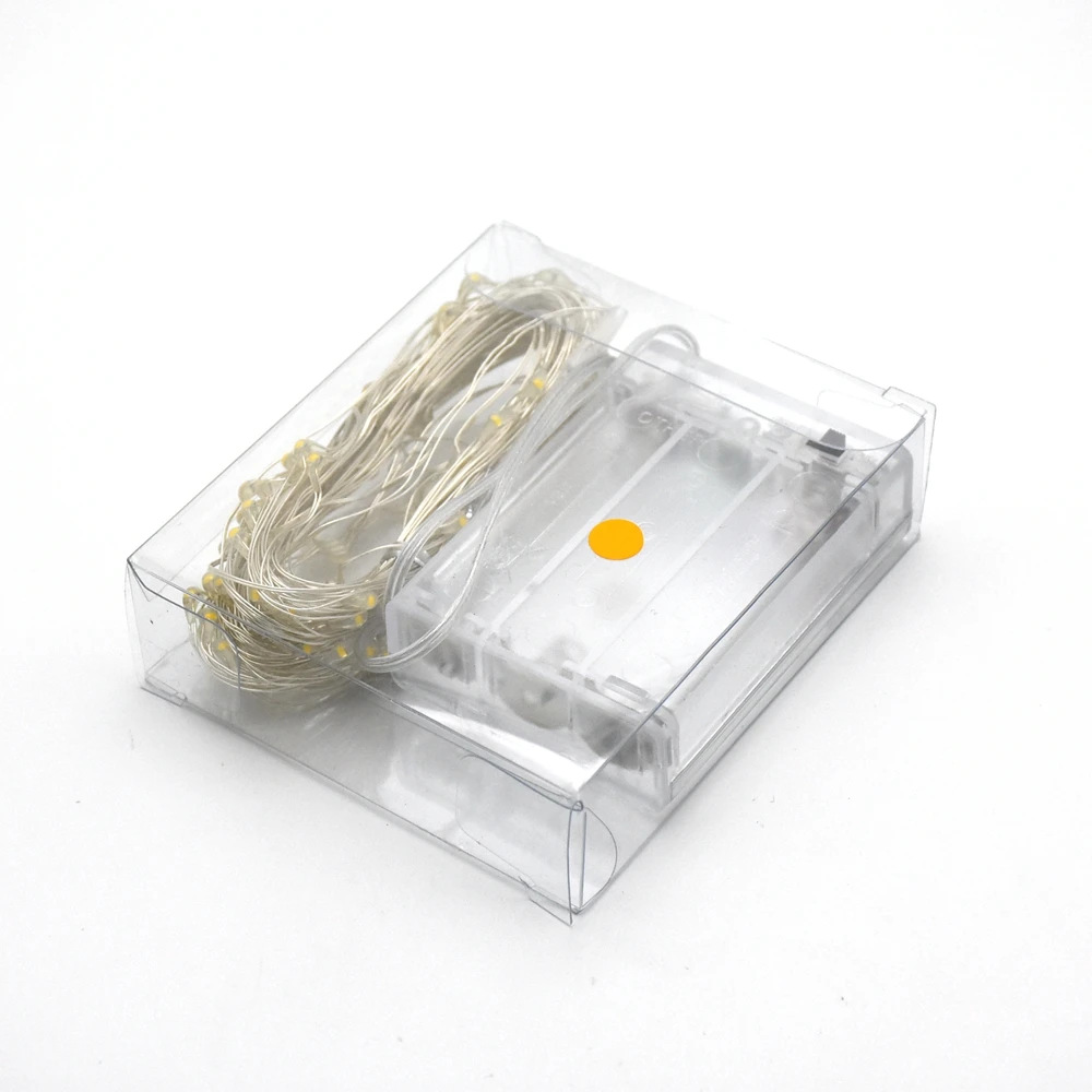 

5M 50LED Fairy Lights Mini Copper Silver Wire String Light for Halloween Christmas Holiday Decoration Operated by 3AA Battery