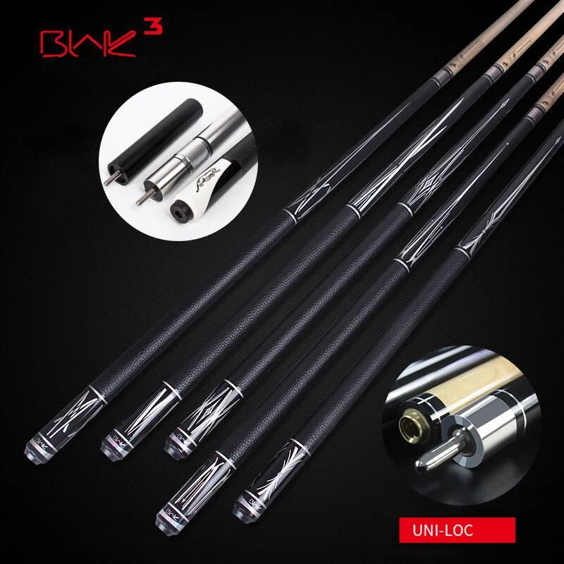 Палка для бассейна BLAK Billiard Cues Stick 13 мм 11 5 9 с удлинителем черного/серебряного цвета