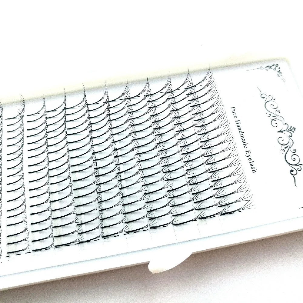 Новинка 4D искусственная кожа короткий стержень готовые Ресницы C/D завитые