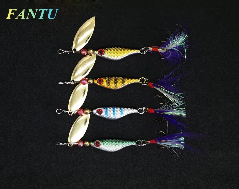

FANTU Small Iron Fishing Spoon Lures 12.5g Hard Lure Fishing Accessories 2PCS Fishing Bait