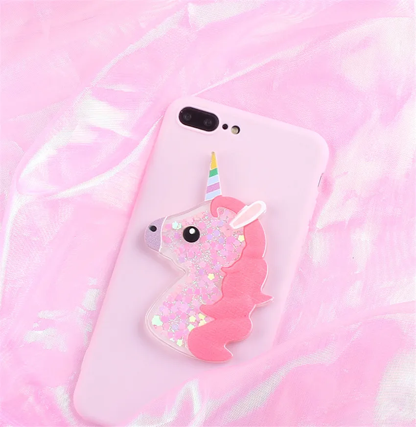 Блеск Жидкостная динамика единорог мультфильм чехол для телефона Huawei Honor 9 6C 6A 6X 7C