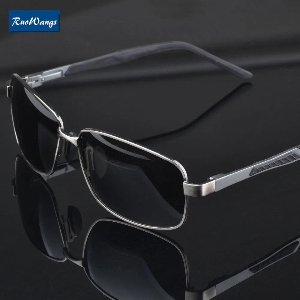 Мужские солнцезащитные очки RuoWangs поляризационные с прозрачными стеклами для