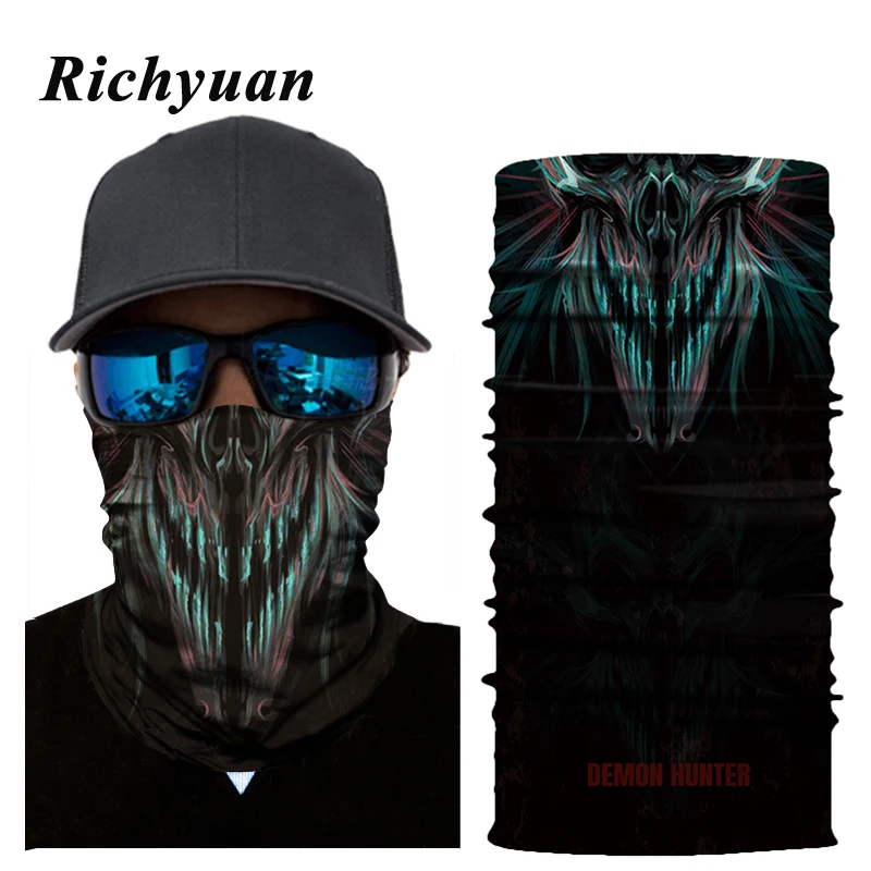 Бесшовная 3d маска для шеи и лица|Мотоциклетная маска| |