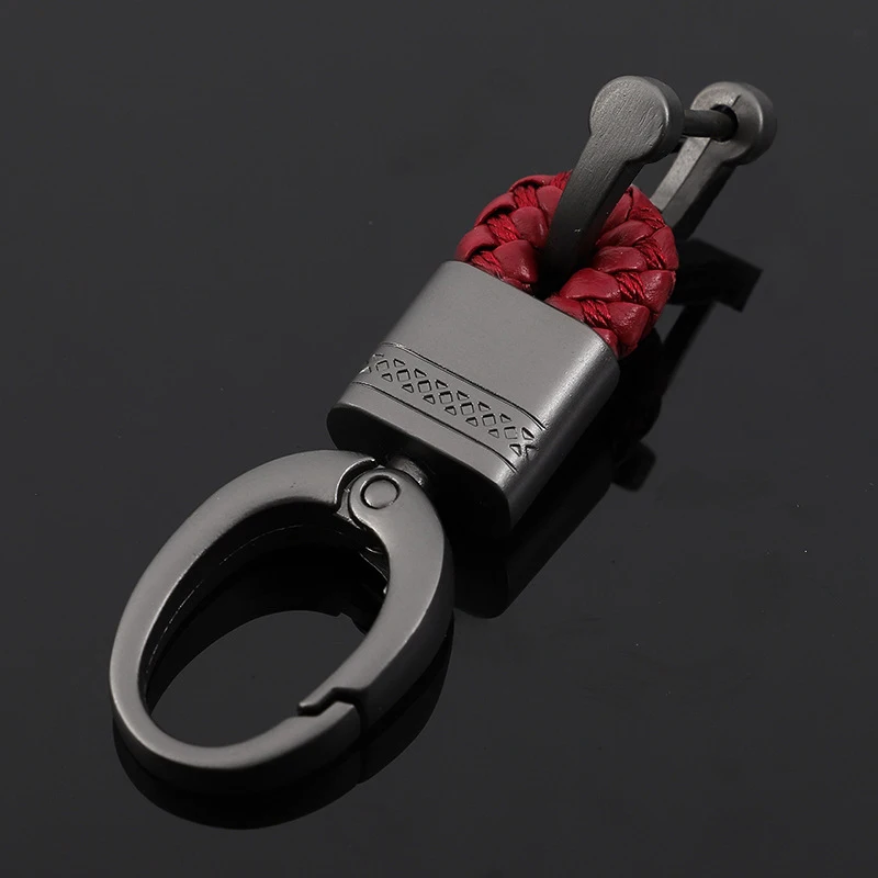 Модный мужской кожаный брелок на запястье плетеный шнур для автомобиля