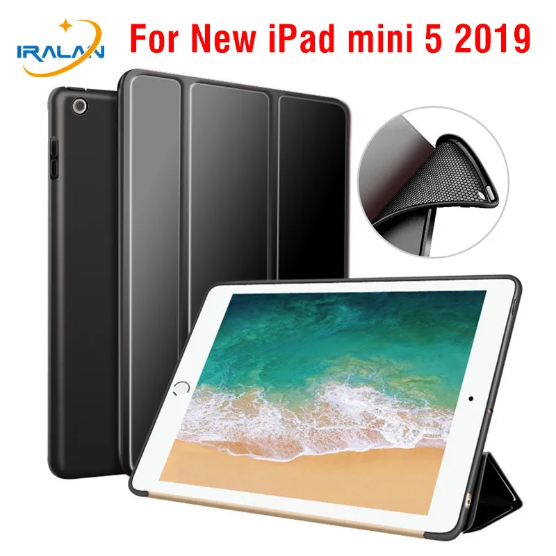 Чехол для iPad mini 5 2019 ультратонкий кожаный чехол книжка умный мягкий силиконовый
