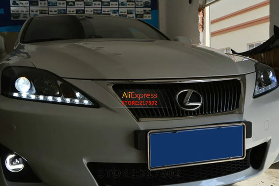 Для LEXUS IS250 головной светильник s Fit 2006 2008 объектив проектора автомобильный легко