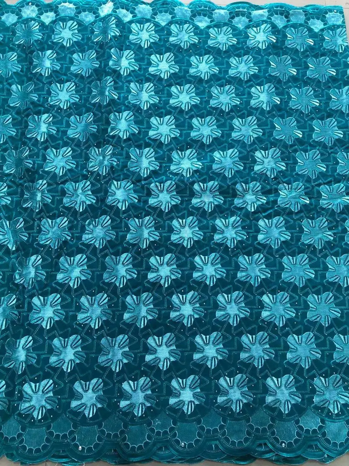 Высококачественная Золотая хлопчатобумажная кружевная ткань новейший дизайн