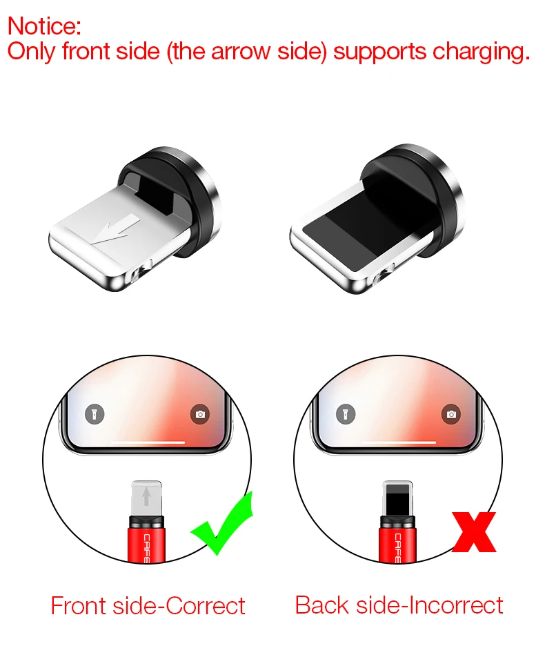 CAFELE Магнитный usb type-C Micro кабель для iPhone X XS Max Xr 8 7 6 6s Plus кабели светодиодный usb type-C штекер провода для samsung S10 S9