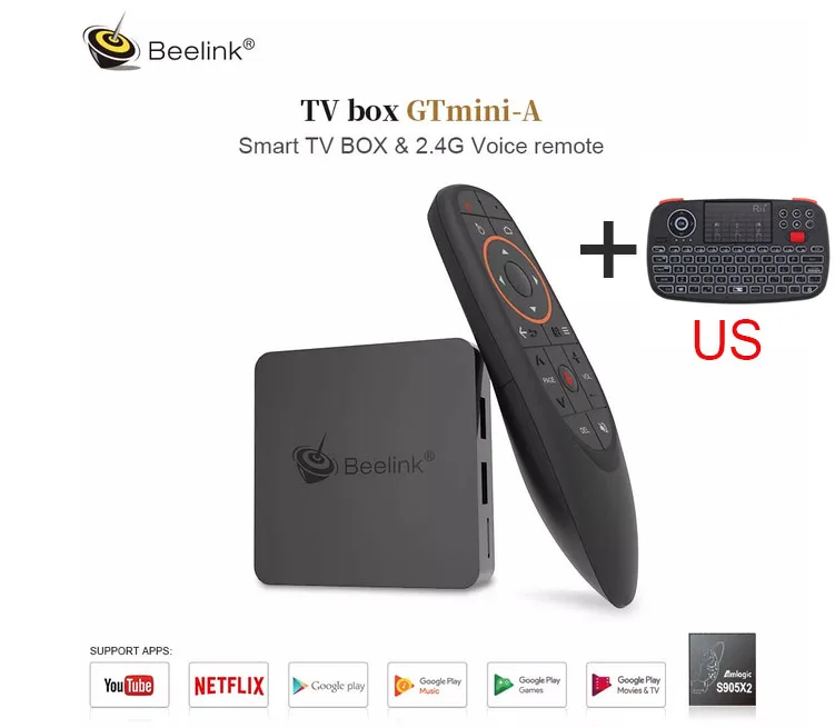 Beelink GT MINI A S905X2 4 GB DDR4 32 5G wifi bluetooth 0 I tv 8 K Поддержка ТВ коробок голосовое