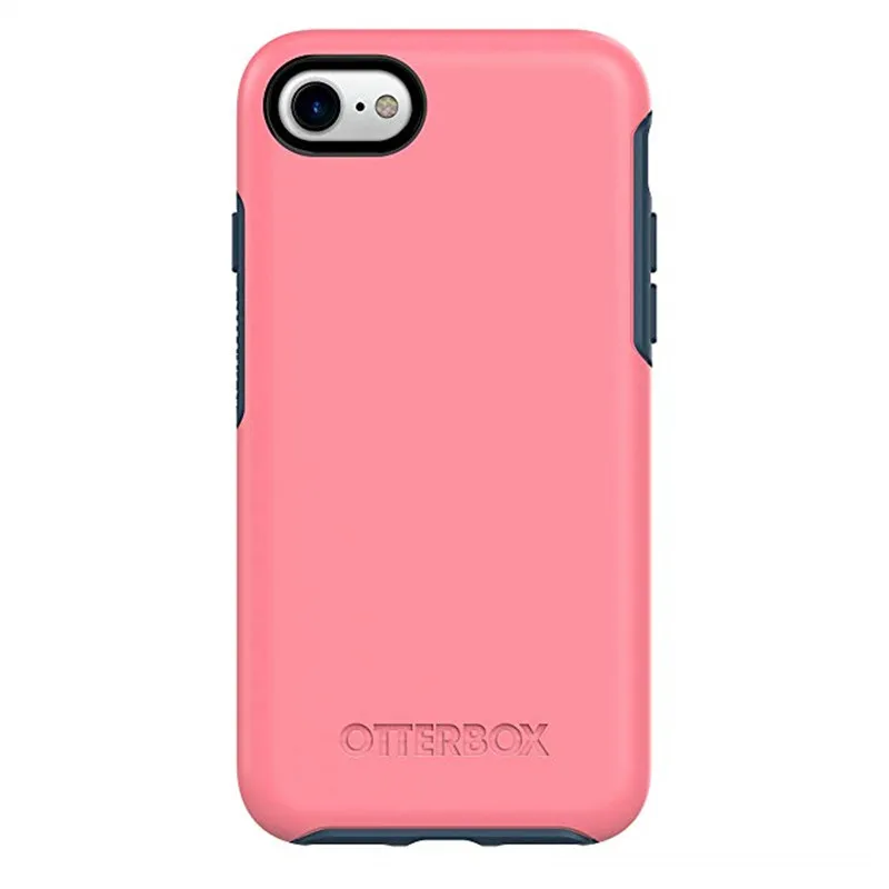 Pink Роскошный ударопрочный чехол серии symmetrie для iphone 8 7 6 6s антидетонационный простой монтаж для iphone 7 8 6 6s plus с логотипом - Цвет: Pink