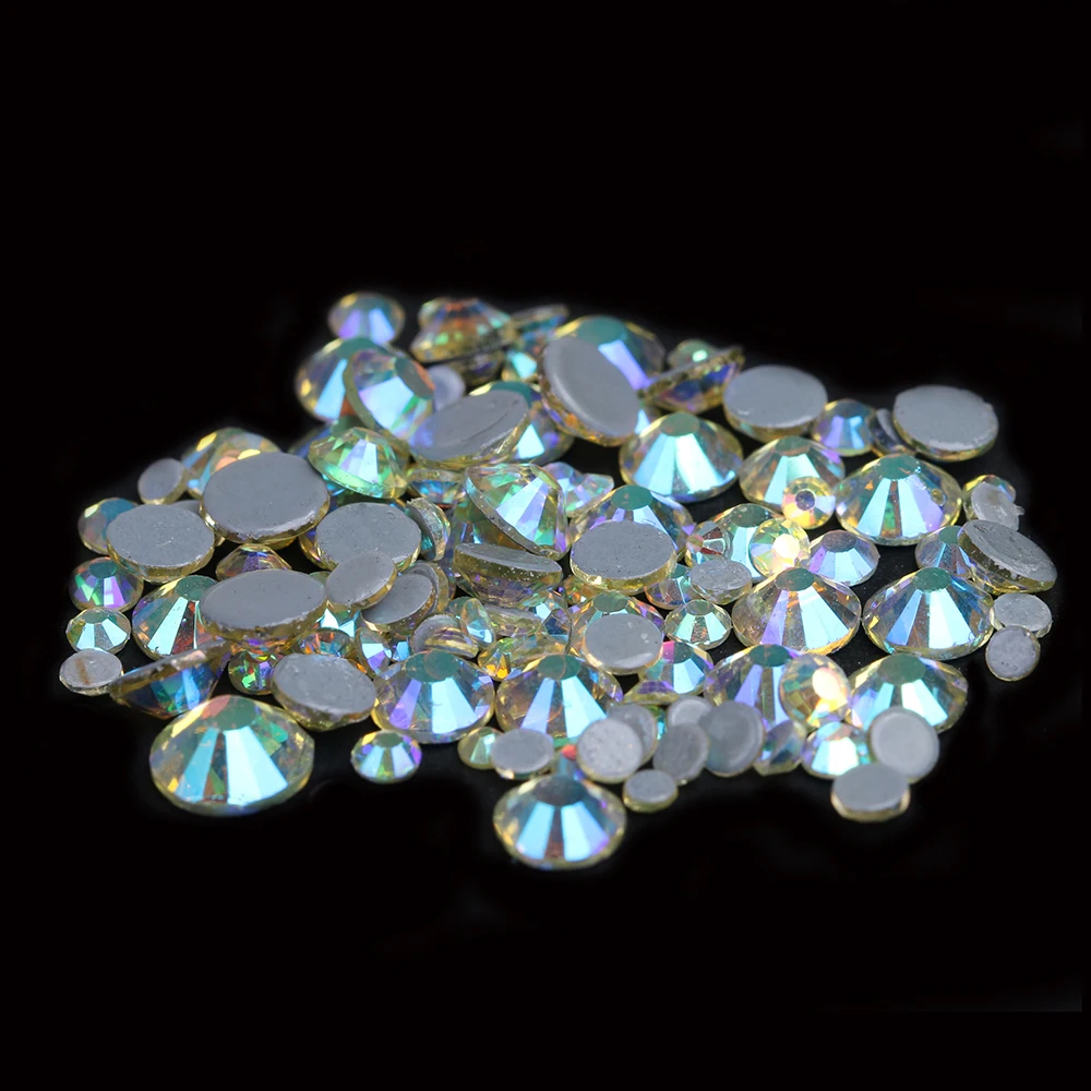 Украшения для дизайна ногтей кристалл исправление стразы светильник Желтый AB