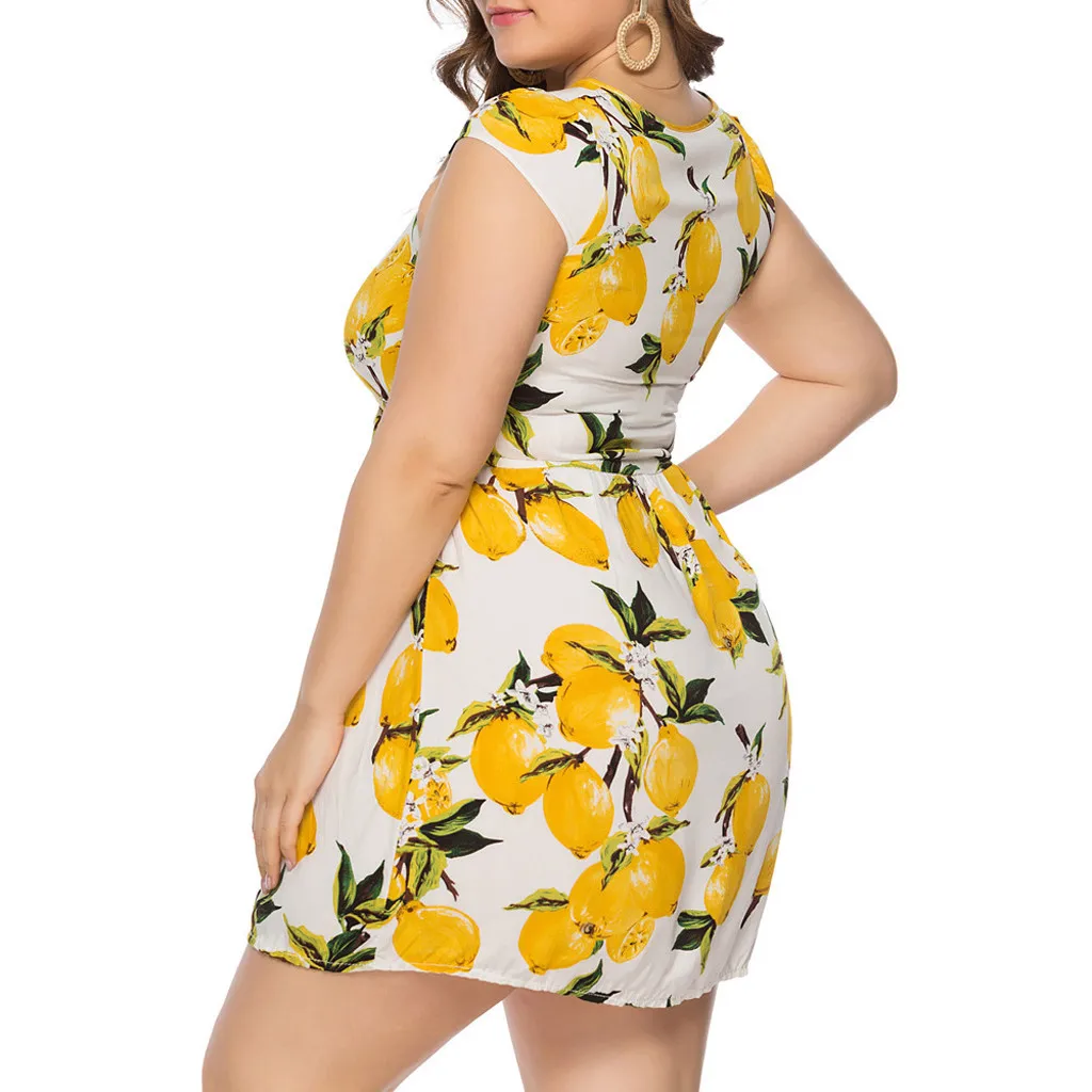 Женская большой код короткий рукав круглый вырез горловины легко сломанные