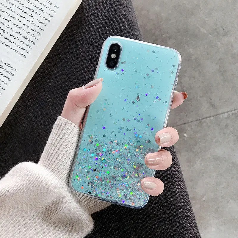 Green Мягкий блестящий чехол с блестками для huawei P10 P20 P30 mate 20 Pro P Smart Plus honor 10 Lite V10 V20 Nova 3 3i 3e 4 - Цвет: Green