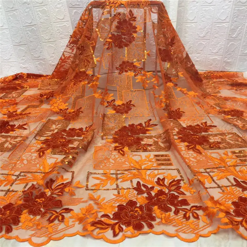 Кружевная ткань в нигерийском стиле высокое качество 3d блестки африканская