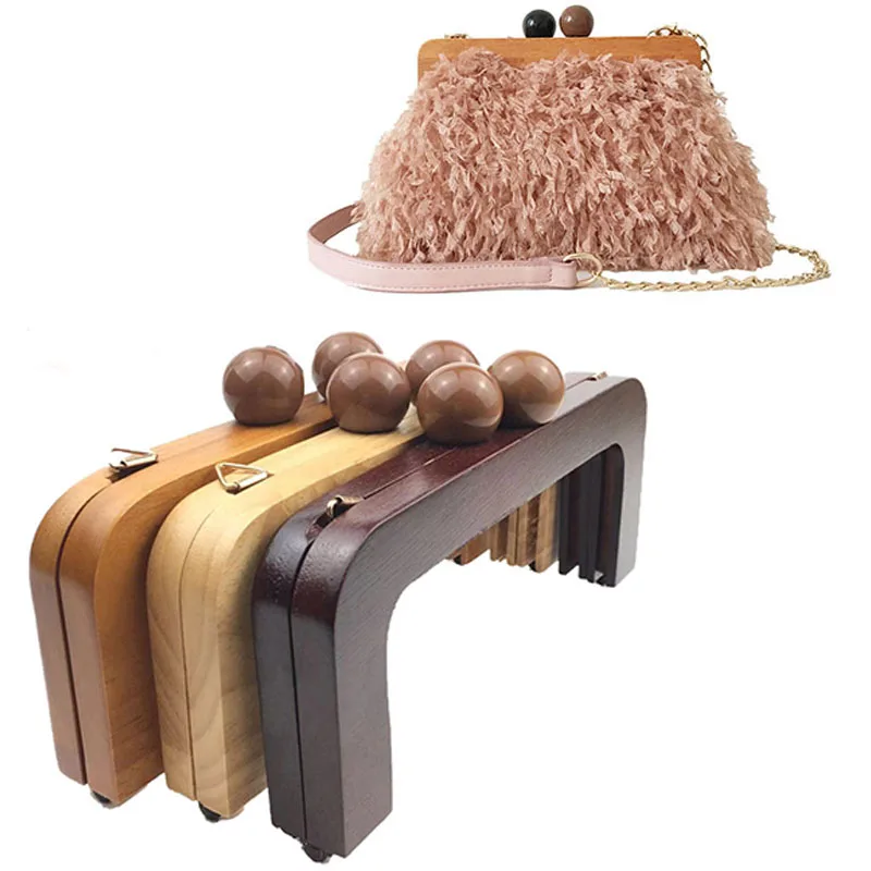 

20cm square Purse Bag Wooden frame