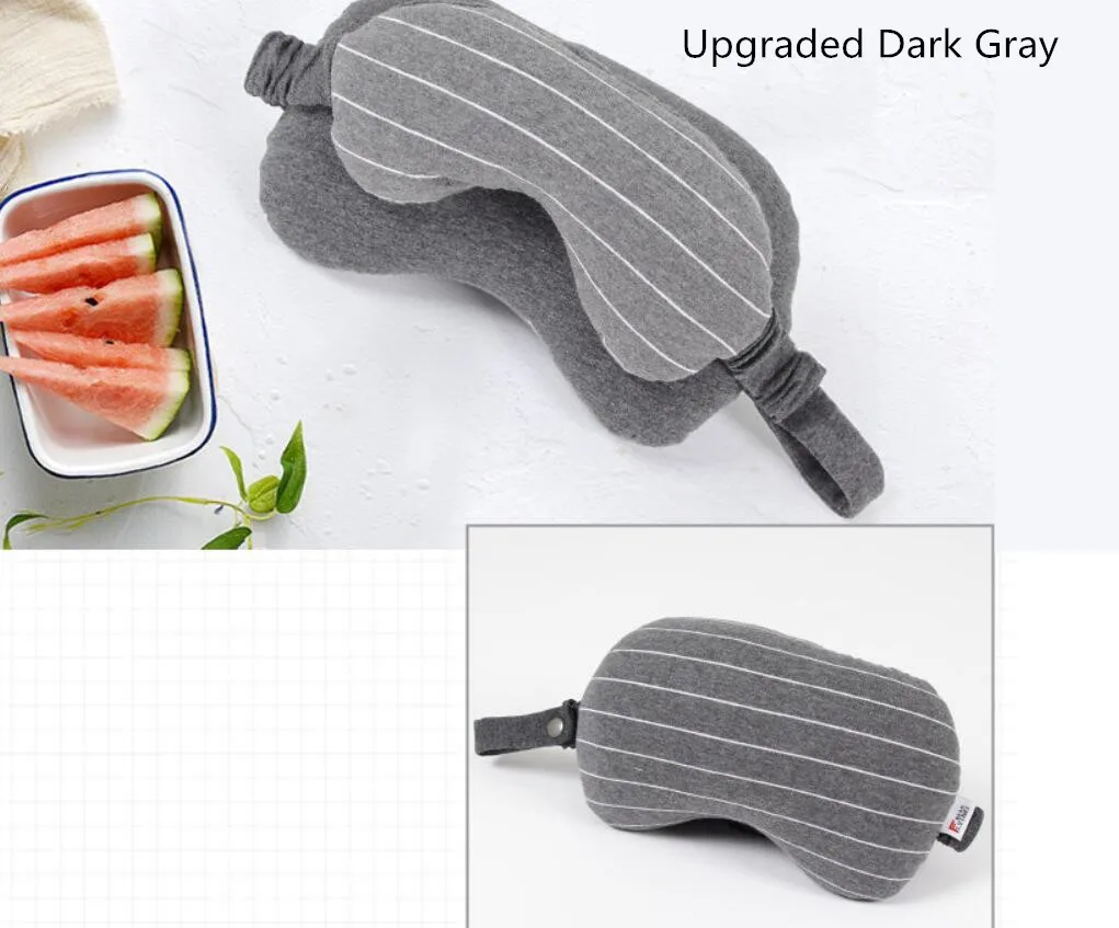 Upgraded Dark Gray Многофункциональная бизнес-подушка для шеи, маска для глаз и сумка для хранения с ручкой, портативная 70 г, размер 13*14*24 см, удобная - Color: Upgraded Dark Gray
