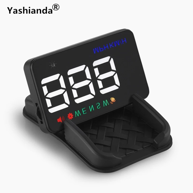 Яшианда автомобильный HUD GPS спидометр Head Up LED Digital Display Over Speed Alert Windshield Universal Auto Navigation Projector on.