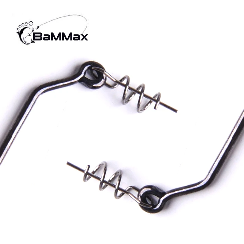 Bammax кривошипный крючок 10 шт./лот рыболовный с Пружинные булавки для Мягкая